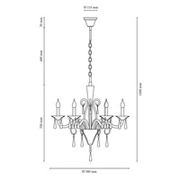 Lampa wisząca ROSANO VI żyrandol 80cm 5193602