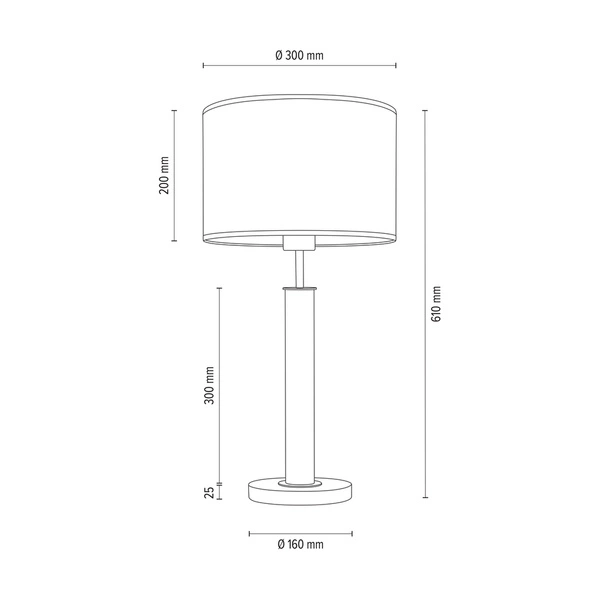Benita Lampa Stołowa 1xE27 Max. 60W Dąb Olejowany/Nikiel Matt/Biały 7017400611547