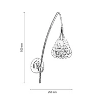 Vegas Wall Lamp 1xG9 Max.33W Chrome Metal/Transparent Crystal HK17518S15