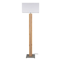 Flame Floor Lamp 1xE27 Max.60W, 1xLED 12V Integrated 16W Gray/Oak veneer/Transparent PVC/White Touch Dimmer 620119187