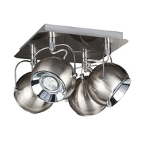 Ball Ceiling Lamp Incl.4xLED GU10 5W Satin/Chrome 5109487