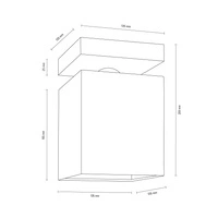 Inger Ceiling Lamp 1xE27 Max.25W Oiled Oak/White 2284174