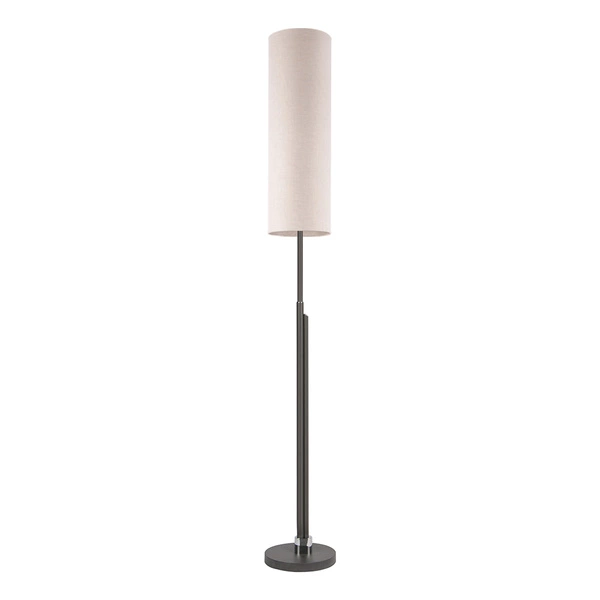 Eleganta Floor Lamp Incl. LED Integrated 1800lm+500lm 3000K 22W Anthracite Metal/Black Fabric Cable/Beige Linen Shade 15923123