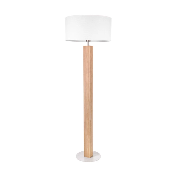 Riflet Floor Lamp 1xE27 max. 60W Oiled Oak/Matte Nickel/White 6012908711545