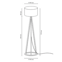 Victoria Lampa Podłogowa 1xE27 Max,60W Czarny/Czarny-Miedziany/Czarny 6434904
