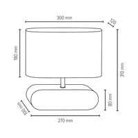 Marinna Lampa Stołowa 1xE27 Max.25W Orzech/Transparentny/Kremowy 7612076