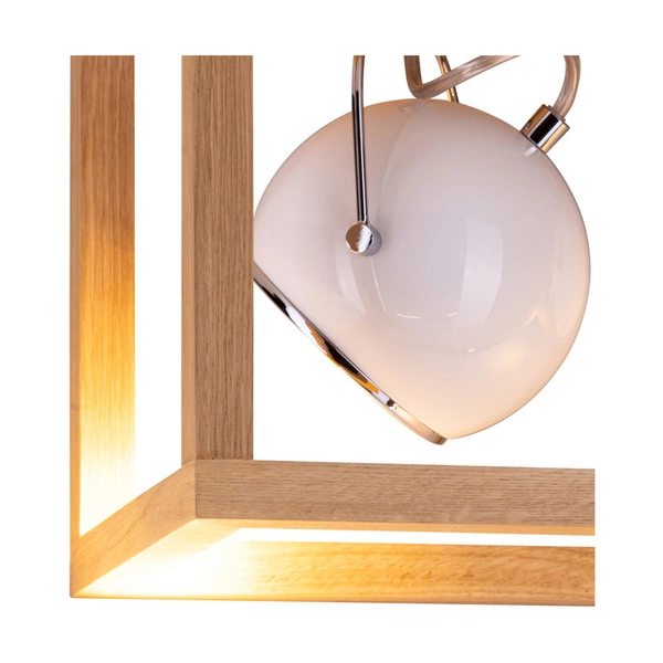 Roy Ceiling Lamp Incl.1xLED GU10 5W Oiled Oak/White Metal 5222174