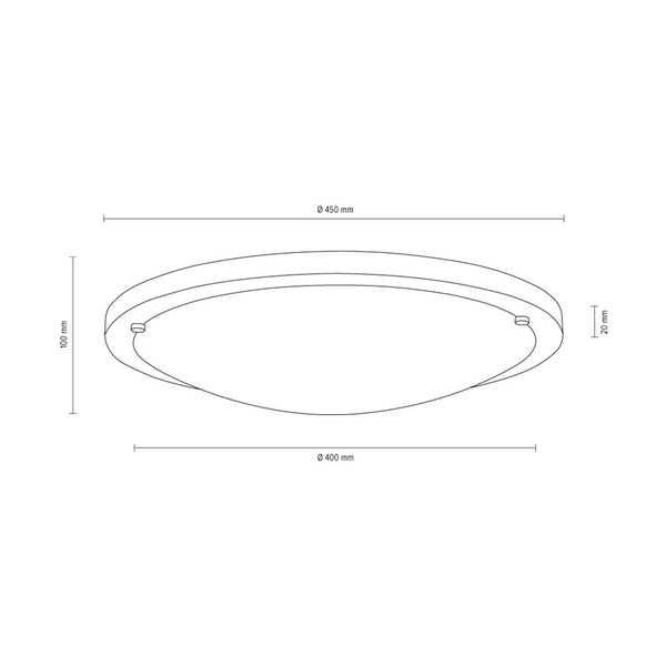 Frida Ceiling Lamp 1xLED Integrated 18W Walnut/White 4754176