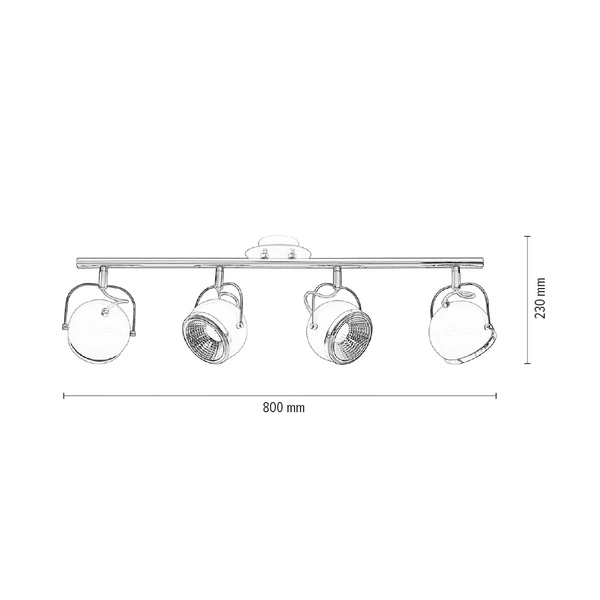 Ball Ceiling Lamp Incl. 4xGU10 LED 6W White Metal 2686482
