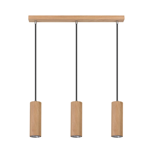 Pipe Pendant Lamp Incl. 3xGU10 LED 5W Oiled Oak/Anthracite 1551374