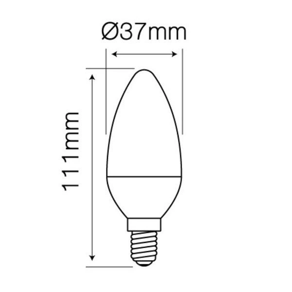 Żarówka LED DIM E14 SMD 170-250V 9W 992lm 2700K C37 ściemnialna | ciepła