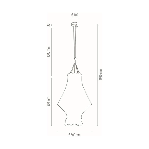Reve Pendant Lamp 3xE27 Max.15W LED Oiled Oak/Cream Braided Cotton Cord/Natural Fabric Cable 18127374