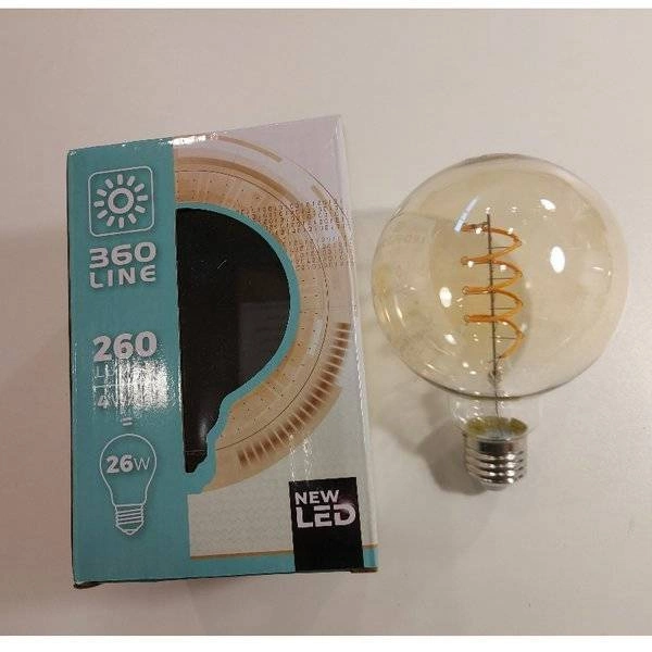Filament spiral LED bulb G95 4W E27 warm color 2700K
