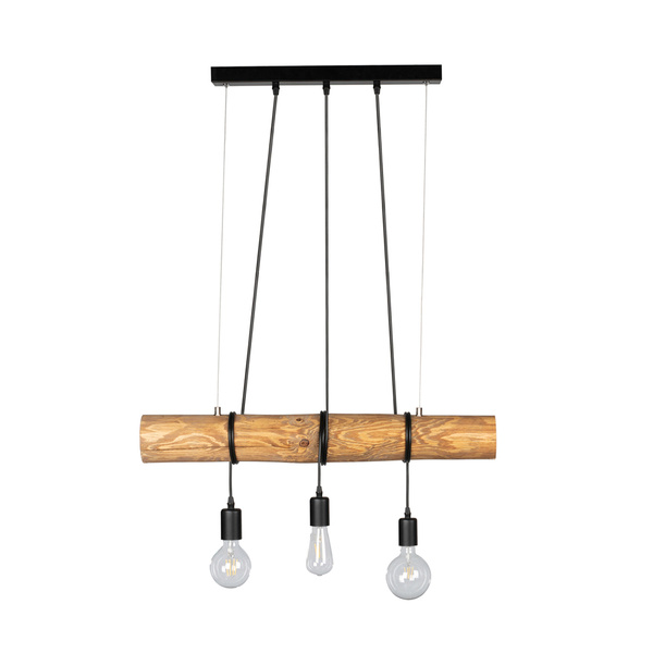 Trabo Short Pendant Lamp 3xE27 Max.60W Stained Pine/Black