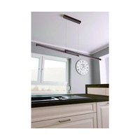 Smal Double Pendant Lamp 2xLED 24V Integrated 2660lm 3000K 28,5W Walnut Beech Wood/Transparent PVC Cable with Touch Dimmer 1529676