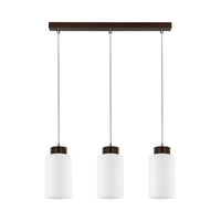 SPOTLIGHT lampa wisząca 3 punktowa Bosco z drewna bukowego kolor orzech, 1720376 1720376_SL