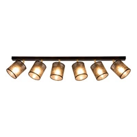 Nevoa Ceiling Lamp 6xE27 Max.25W Black Metal/Gold Metal/Black Fabric Shade 56392604