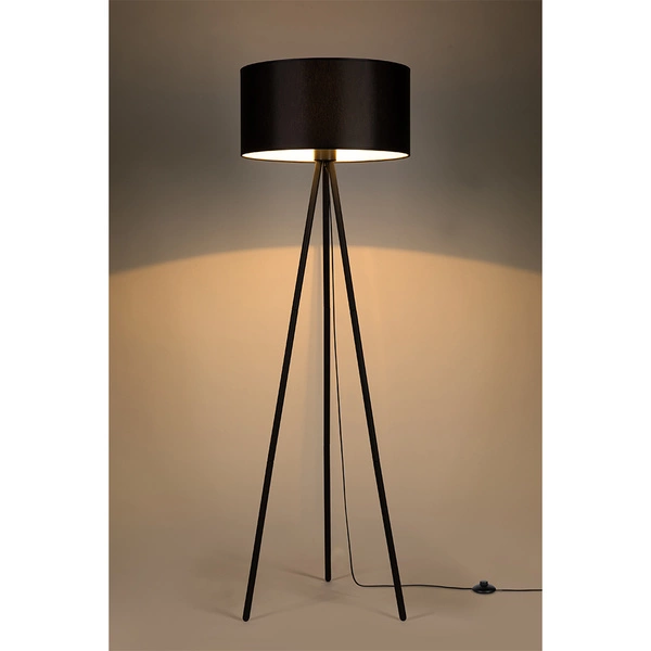 Dove Floor Lamp 1xE27 Max.40W Black Metal/Black PVC Cable/Black Fabric Shade 15113004