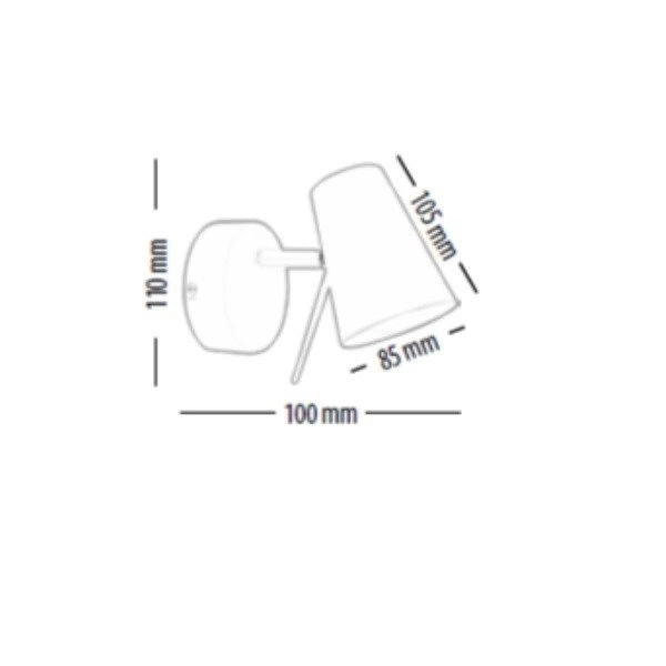 Astrid Wall Lamp 1xE14 Max.40W Black Metal 2735104