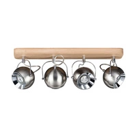 Ball Wood Ceiling Lamp Incl. 4xLED GU10 5W Oiled Oak/Satin 5131474L