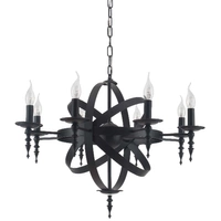 Lampa wisząca świecznik CAGE czarna 55cm 9500804