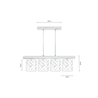 Punto Pendant Lamp 4xE27 Max.25W Oiled Oak/Transparent PVC Cable/Multicolor Wallpaper 524910404