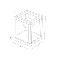 Kago Lampa Stołowa 1xE27 Max.60W Dąb Olejowany/Chrom/Czarny 7158174