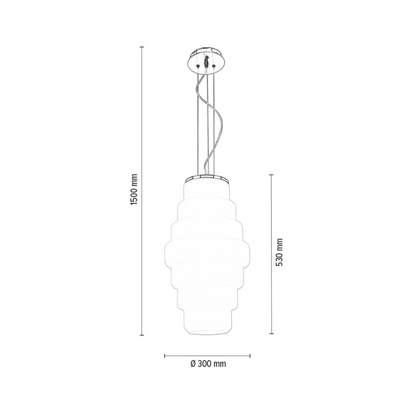 Britt Pendant Lamp 1xE27 Max.60W Chrome Metal/White Glass 1670128