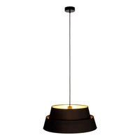 Preto Gold Pendant Lamp 1xE27 Max.60W Black Metal/Black Fabric Cable/Black-Gold Fabric Shade 150019104