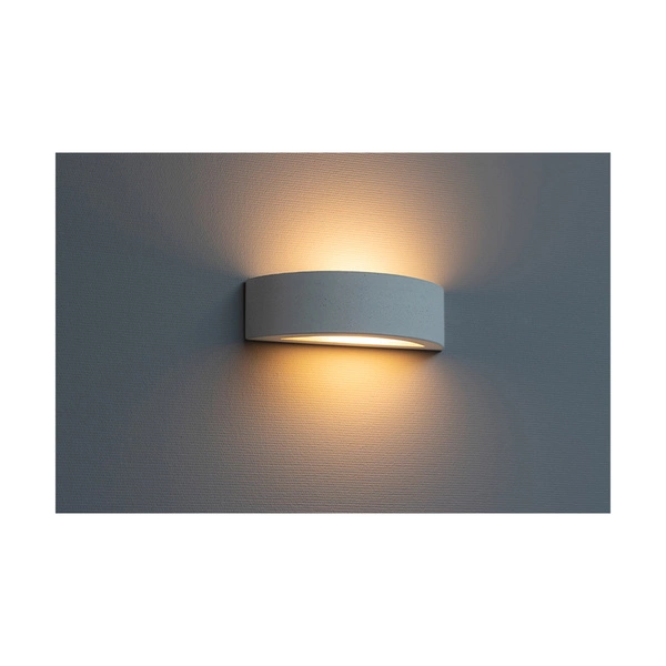 Block Wall Lamp 1xE27 Max.40W White Concrete/Frosted Glass 8972137