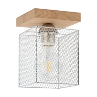 Lampa sufitowa Norman Wood 1xE27 Max.25W Dąb olejowany/Chromowany metal 8175174