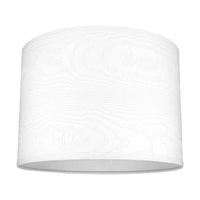 Leila Table Lamp 1xE27 Max.60W Chrome Metal/Transparent PVC Cable/Multicolor Paper+PCV Shade with Wood pattern 7652028