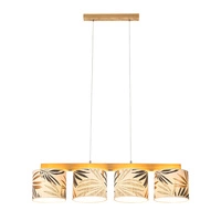Hoja Hanging Lamp 4xE27 Max.25W Oiled Oak/Transparent PVC/Multicolor 524710404