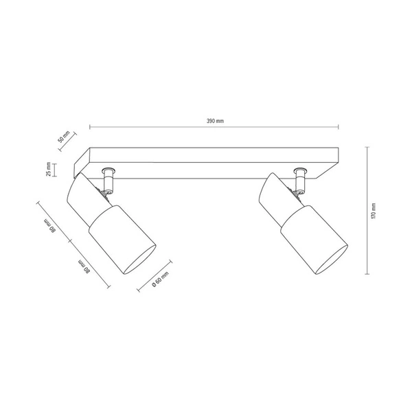 Birgit Ceiling Lamp 2xE14 Max.40W Birch Wood/Alabaster Glass 2222260