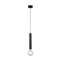 Lampa wisząca w kształcie beczki 1xE27 Max.60W Czarny metal/czarny kabel PVC 16709104