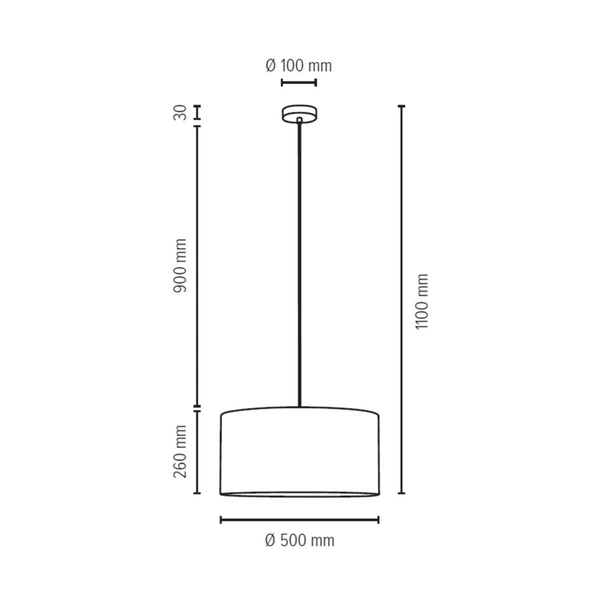 Kairo Pendant Lamp 1xE27 Max.60W Satin Metal/Transparent PVC Cabel/Multicolor Wallpaper Shade 1012724410395