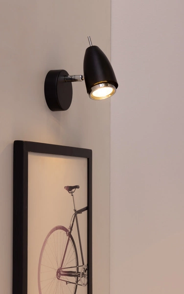 Linda Wall Lamp 1xGU10 Max.50W Chrome Metal/Black Metal 2098104