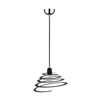 Komet Pendant Lamp 1xE27 Max.60W Chrome Metal/Black Metal/Black PVC Cable 1851104