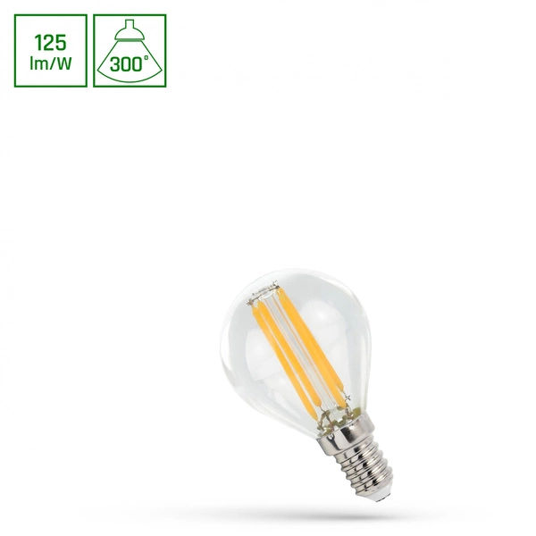 LED BALL E-14 230V 4W COG WW CLEAR SPECTRUM