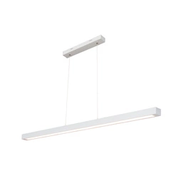 Smal Pendant Lamp 2xLED 24V Integrated 2722lm 3000K 34,5W White Beech Wood/Transparent PVC Cable with Touch Dimmer