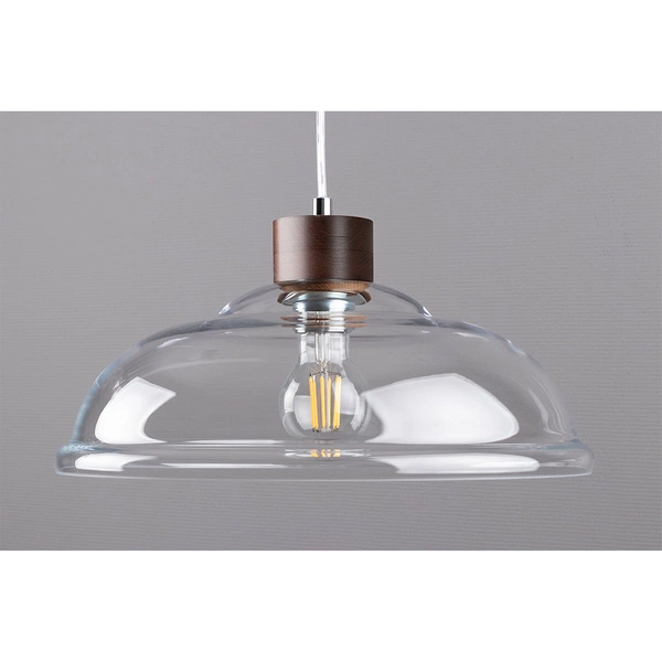 Molde Lampa Wisząca 1xE27 Max,60W Orzech/Transparentny/Transparentny 9882076