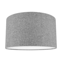 Abażur Cylinder E27 H30 Szara tkanina bawełniana A0324