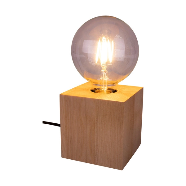 Trongo Square Lampa Stołowa 1xE27 Max.25W Dąb Olejowany/Czarny PVC 7179174