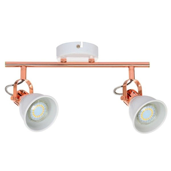 Anita Ceiling Lamp 2xGU10 Max.50W White Metal/Copper Metal