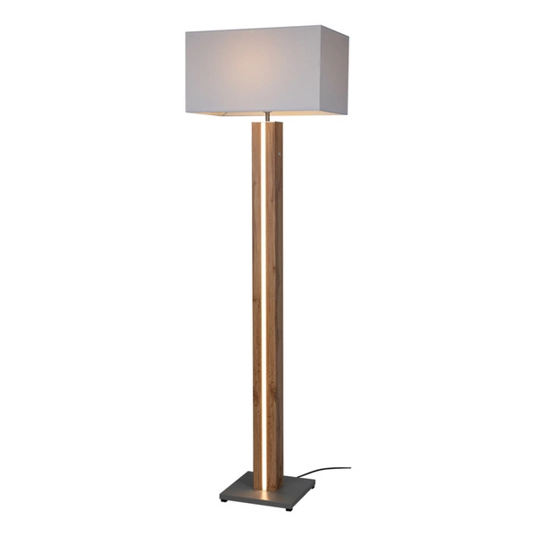 Flame Floor Lamp 1xE27 Max.60W, 1xLED 12V Integrated 16W Gray/Oak veneer/Transparent PVC/White Touch Dimmer 620119187