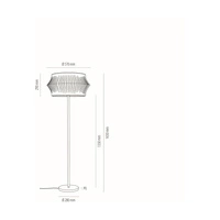 Lotus Lampa Podłogowa 1xE27 Max.60W Czarny/Czarny PVC/Antracyt 124630104