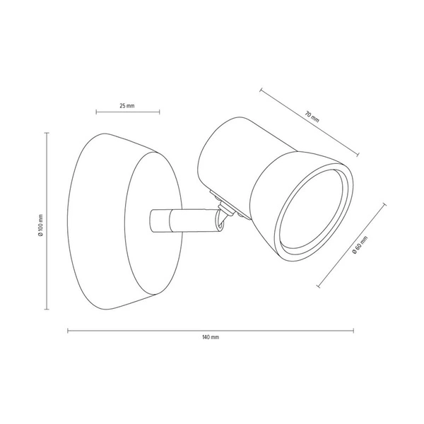 Venla Wall Lamp Incl. 1xLED GU10 5W Walnut Beech Wood 2434176