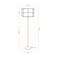 Marinero Floor Lamp 1xE27 Max.15W LED Black/Line 124420104