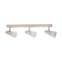 Julietta Ceiling Lamp 3xE14 Max.40W Bleached Oak/White Glass 2215332