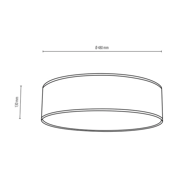 Nevoa Ceiling Lamp 4xE27 Max.25W White Metal/Black Fabric Shade 47954802